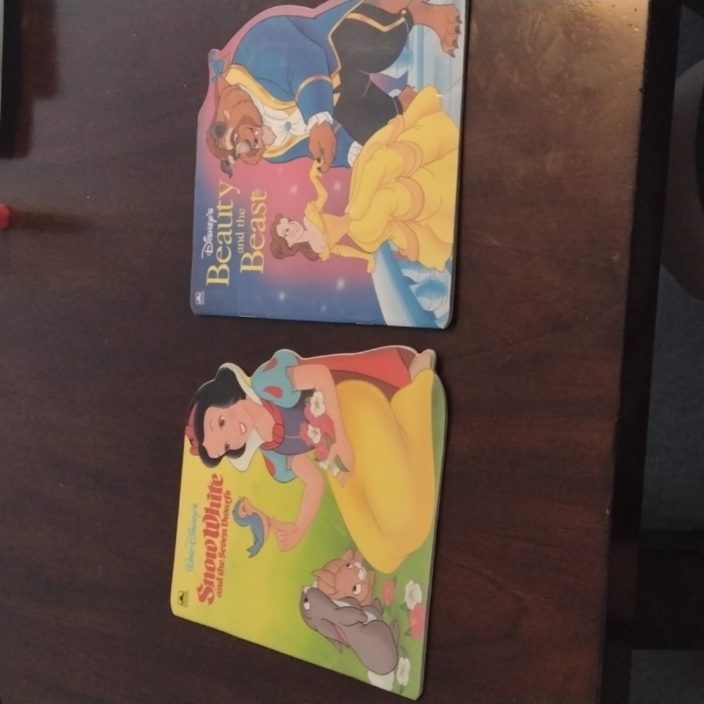 Golden Books Disney 2 Snow white Beauty and the Beast 1992